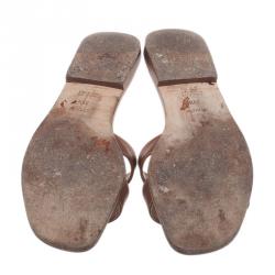 مملوكة مسبقًا صندل هيرمس أوران جلد بني مقاس 39.5