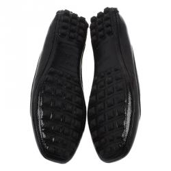 Pre Owned Hermes Black Patent Liberty Ballet Flats Size 38