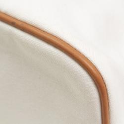 Pre Owned Hermes White Canvas GM BolideCosmetic Pouch