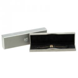 Hermes Beige Gold Tone And Stainless Steel Clipper Women's Wristwatch 25 mm