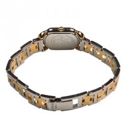 Hermes Gold Stainless Steel Gold Toned Rallye RA1.240 Women's Wristwatch 20MM