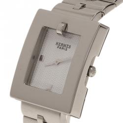 Hermes Creme Stainless Steel BE1.210 Women's Wristwatch 25MM