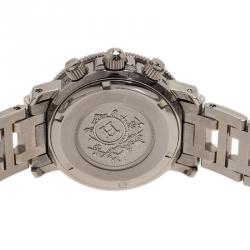 Pre Owned Hermes Grey Stainless Steel and Gold Clipper Diver Women's Wristwatch 34MM