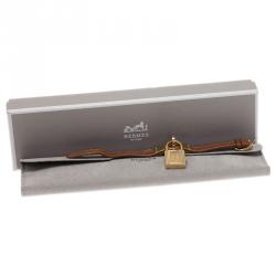 مملوكة مسبقًا Hermes Gold Gold-Plated Stainless Steel Kelly Women's Wristwatch 20MM