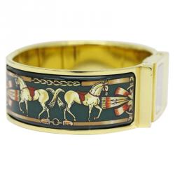 Hermes Gold Gold-Plated Stainless Steel Loquet Women's Wristwatch 20MM