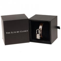 Pre Owned Hermes White Stainless Steel Kelly Women's Wristwatch 20MM