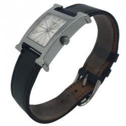 Hermes Off-White Stainless Steel Heure H Women's Wristwatch 26MM 