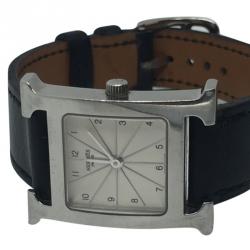 Hermes Off-White Stainless Steel Heure H Women's Wristwatch 26MM 