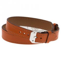 Pre Owned Hermes White Stainless Steel Kelly 2 Double Tour Women's Wristwatch 16MM