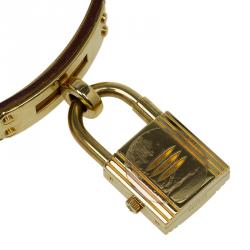 Pre Owned Hermes White Gold-Plated Stainless Steel Kelly Women's Wristwatch 20MM