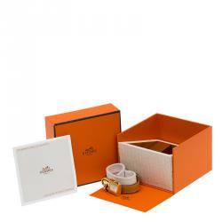 Pre Owned Hermes White Gold-Plated Stainless Steel Kelly Women's Wristwatch 20MM