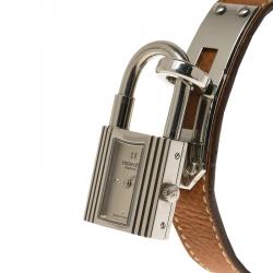 Pre Owned Hermes White Stainless Steel Kelly Women's Wristwatch 20M