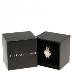 Pre Owned Hermes White Gold-Plated Stainless Steel Clipper Women's Wristwatch 24MM