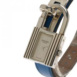 Pre Owned Hermes Silver Stainless Steel Kelly Women's Wristwatch 20MM