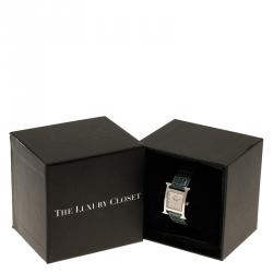 Pre Owned Hermes White Stainless Steel Heure H Women's Wristwatch 21MM