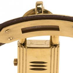 Pre Owned Hermes White Gold-Plated Steel Kelly Women's Wristwatch 20MM 