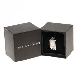 Pre Owned Hermes Cream Stainless Steel Diamonds Heure H Women's Wristwatch 21MM