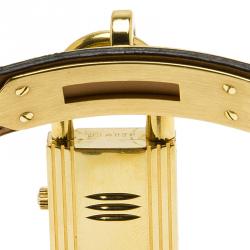 Pre Owned Hermes Champagne Gold-Plated Steel Kelly Women's Wristwatch 20MM