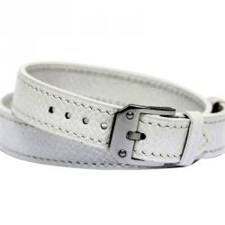 Pre Owned Hermes White Stainless Steel Kelly 2 Double Tour Women's Wristwatch 15MM