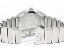 Pre Owned Hermes Black Stainless Steel Espace Women's Wristwatch 31MM