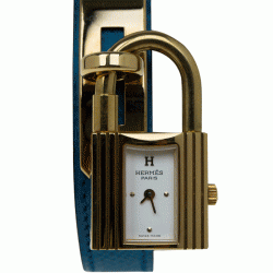 مملوكة مسبقًا Hermes White Stainless Steel Kelly Women’s Wristwatch 20MM