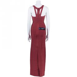 Herve Leger Juliette Long Bandage Gown S