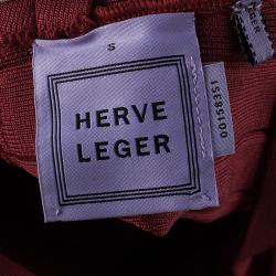 Herve Leger Juliette Long Bandage Gown S
