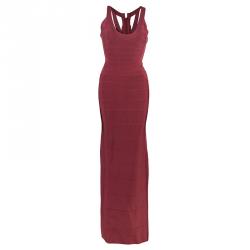Herve Leger Juliette Long Bandage Gown S