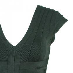 Herve Leger Shadow Cap Sleeve Bandage Dress S