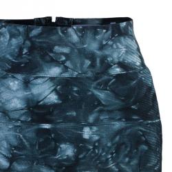 Herve Leger Gray Abstract Printed Bandage Skirt S