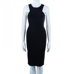 Pre Owned Herve Leger Black Bandage Dress XS