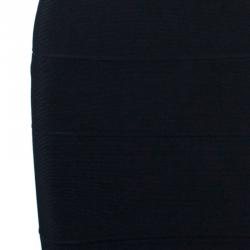 Pre Owned Herve Leger Black Bandage Dress XS