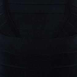 Pre Owned Herve Leger Black Bandage Dress XS