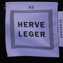 Pre Owned Herve Leger Black Bandage Dress XS