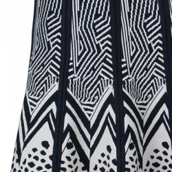 Pre Owned Herve Leger Black and White Bandage Skirt XS