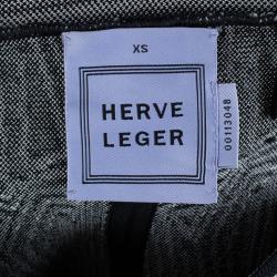 Pre Owned Herve Leger Black and White Bandage Skirt XS