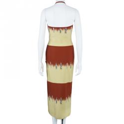 Herve Leger Vintage Aztec Print Midi Dress L