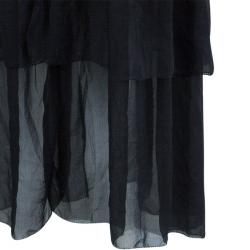 مملوكة مسبقًا Herve Leger Black Bandage Chiffon Gown L