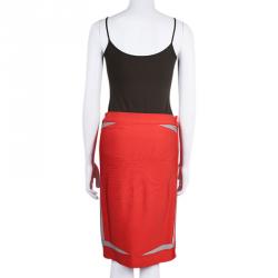 مملوكة مسبقًا Herve Leger Red Bandage Skirt M