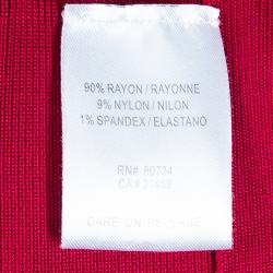 Pre Owned Herve Leger Red Bandage Dress M