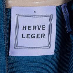 Pre Owned فستان هيرفي ليجي باندج أزرق S