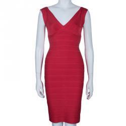 Pre Owned Herve Leger Karima Signature Essentials Dress S