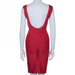 Pre Owned Herve Leger Karima Signature Essentials Dress S