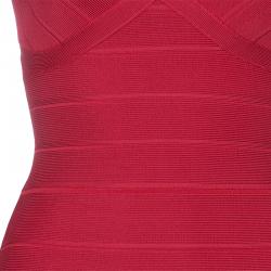 Pre Owned Herve Leger Karima Signature Essentials Dress S