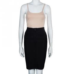 Pre Owned Herve Leger Black Zip Bandage Skirt M