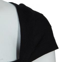 Herve Leger Black Cap Sleeve Bandage Dress XS