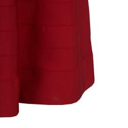 Herve Leger Red Bandage Flared Bottom Ellen Gown S
