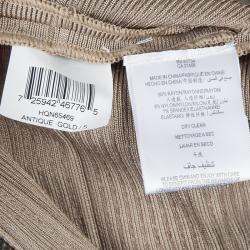 Pre Owned Herve Leger Gold Sequin Bandage Dress S