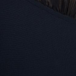 مملوكة مسبقًا Herve Leger Black Gathered Bodice Detail Dress L