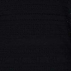 Herve Leger Black Patterned Knit Poncho XS/S